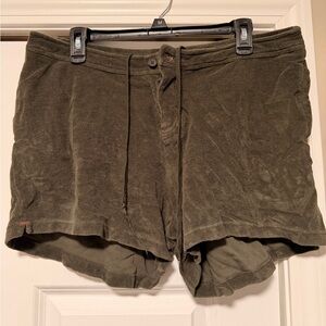 Orlebar Brown Olive Green Terry Cloth Shorts